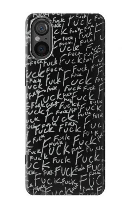 S3478 面白い言葉黒板 Funny Words Blackboard Sony Xperia 5 V バックケース、フリップケース・カバー