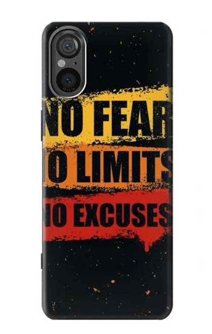S3492 恐れのない言い訳のない No Fear Limits Excuses Sony Xperia 5 V バックケース、フリップケース・カバー