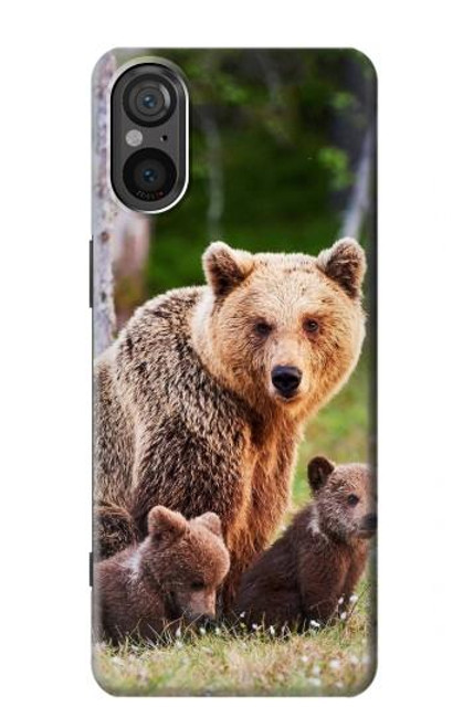 S3558 くまの家族 Bear Family Sony Xperia 5 V バックケース、フリップケース・カバー