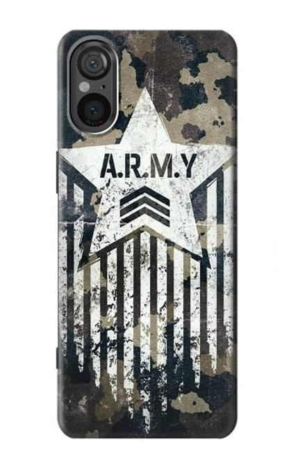 S3666 陸軍迷彩迷彩 Army Camo Camouflage Sony Xperia 5 V バックケース、フリップケース・カバー