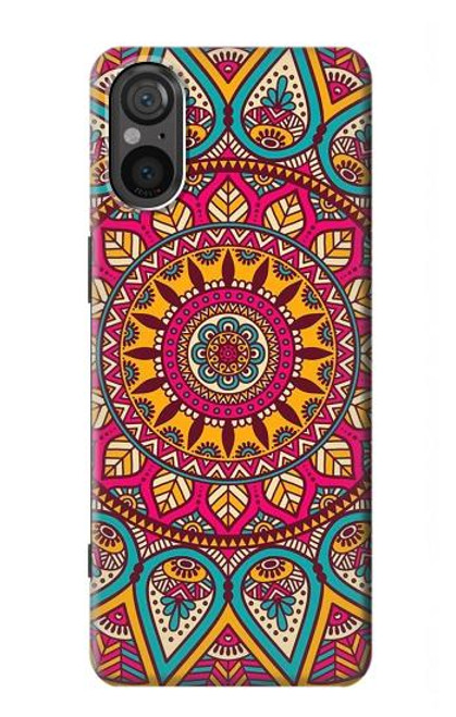 S3694 ヒッピーアートパターン Hippie Art Pattern Sony Xperia 5 V バックケース、フリップケース・カバー