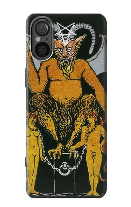 S3740 タロットカード悪魔 Tarot Card The Devil Sony Xperia 5 V バックケース、フリップケース・カバー