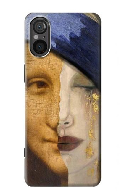 S3853 モナリザ グスタフクリムト フェルメール Mona Lisa Gustav Klimt Vermeer Sony Xperia 5 V バックケース、フリップケース・カバー