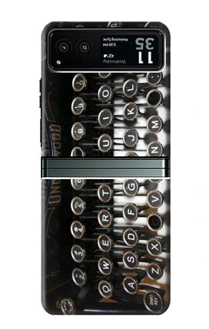 S0620 タイプライター Typewriter Motorola Razr 40 バックケース、フリップケース・カバー