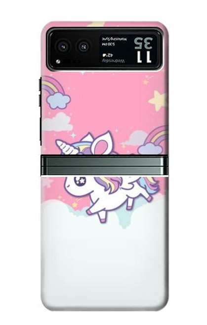 S3518 ユニコーン漫画 Unicorn Cartoon Motorola Razr 40 バックケース、フリップケース・カバー