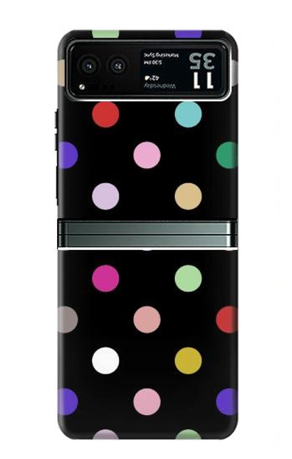 S3532 カラフルな水玉 Colorful Polka Dot Motorola Razr 40 バックケース、フリップケース・カバー