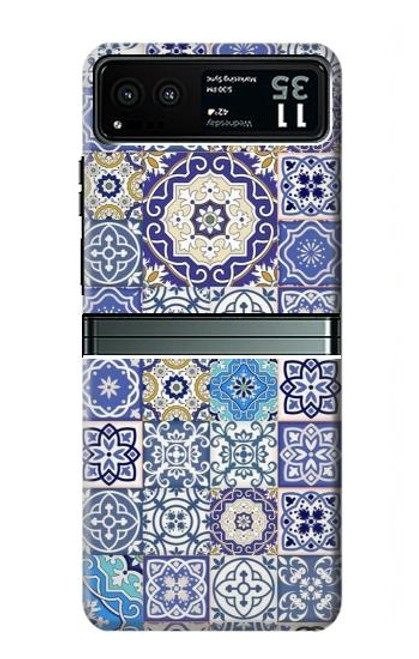 S3537 モロッコのモザイクパターン Moroccan Mosaic Pattern Motorola Razr 40 バックケース、フリップケース・カバー