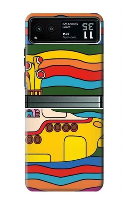 S3599 ヒッピーサブマリン Hippie Submarine Motorola Razr 40 バックケース、フリップケース・カバー