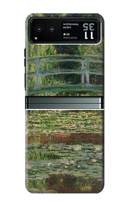 S3674 クロードモネ歩道橋とスイレンプール Claude Monet Footbridge and Water Lily Pool Motorola Razr 40 バックケース、フリップケース・カバー