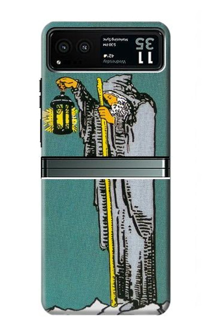 S3741 タロットカード隠者 Tarot Card The Hermit Motorola Razr 40 バックケース、フリップケース・カバー