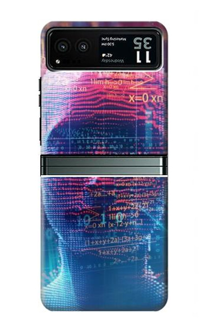 S3800 デジタル人顔 Digital Human Face Motorola Razr 40 バックケース、フリップケース・カバー