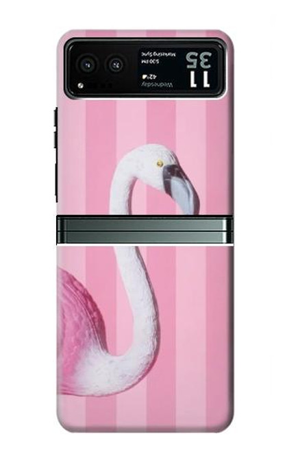 S3805 フラミンゴピンクパステル Flamingo Pink Pastel Motorola Razr 40 バックケース、フリップケース・カバー
