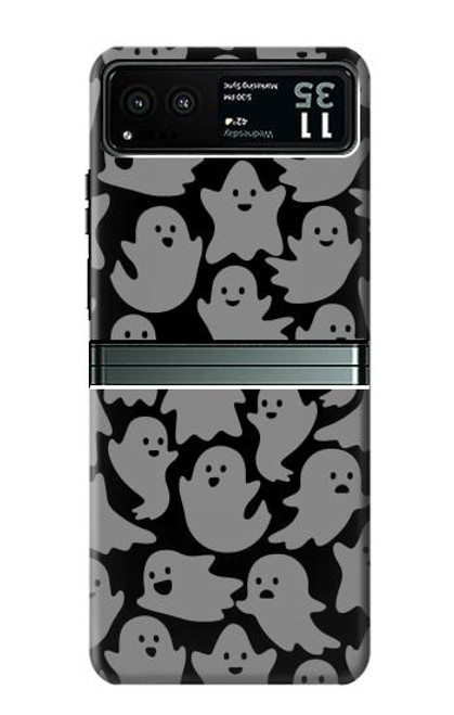 S3835 かわいいゴーストパターン Cute Ghost Pattern Motorola Razr 40 バックケース、フリップケース・カバー