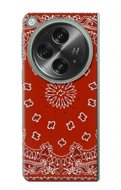 S3355 赤バンダナパターン Bandana Red Pattern OnePlus OPEN バックケース、フリップケース・カバー