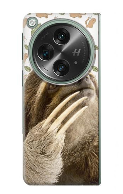 S3559 ナマケモノ Sloth Pattern OnePlus OPEN バックケース、フリップケース・カバー
