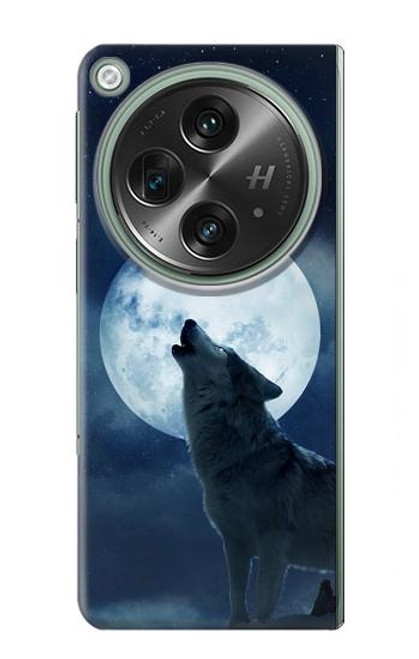 S3693 グリムホワイトウルフ満月 Grim White Wolf Full Moon OnePlus OPEN バックケース、フリップケース・カバー