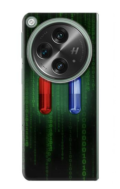 S3816 赤い丸薬青い丸薬カプセル Red Pill Blue Pill Capsule OnePlus OPEN バックケース、フリップケース・カバー