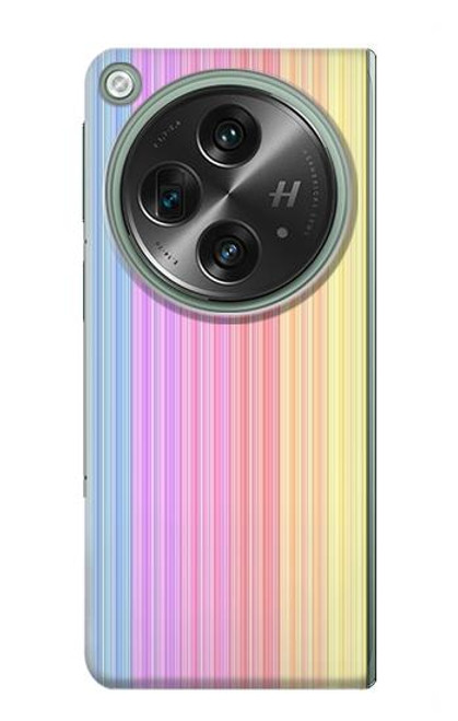 S3849 カラフルな縦の色 Colorful Vertical Colors OnePlus OPEN バックケース、フリップケース・カバー