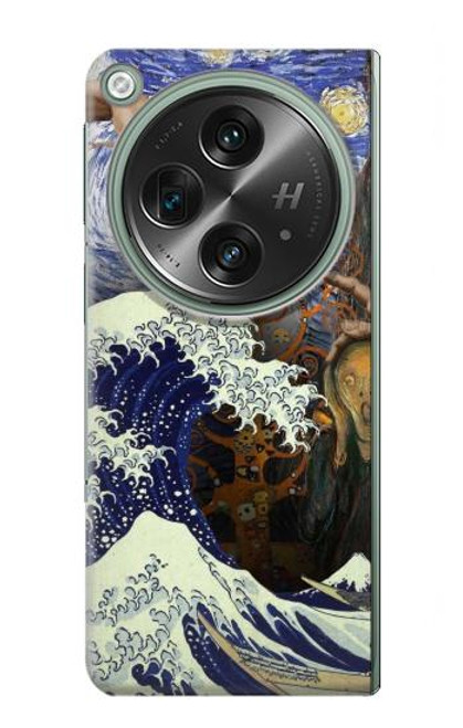 S3851 アートの世界 ヴァンゴッホ 北斎 ダヴィンチ World of Art Van Gogh Hokusai Da Vinci OnePlus OPEN バックケース、フリップケース・カバー