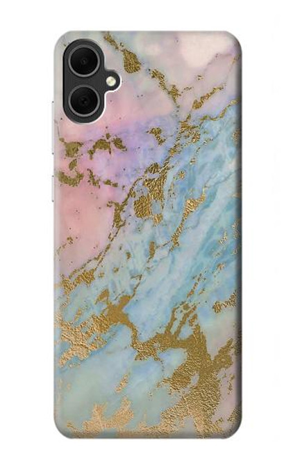 S3717 ローズゴールドブルーパステル大理石グラフィックプリント Rose Gold Blue Pastel Marble Graphic Printed Samsung Galaxy A05 バックケース、フリップケース・カバー