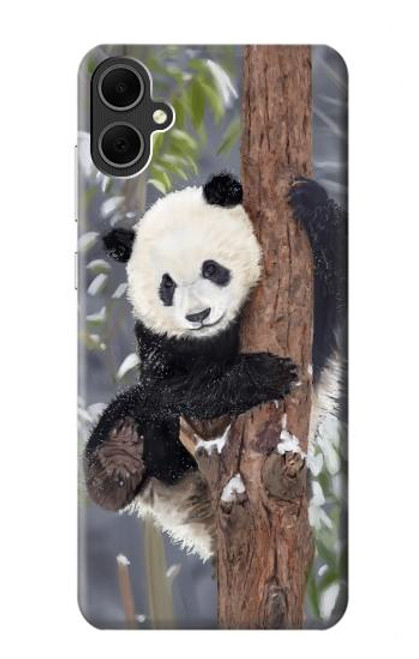 S3793 かわいい赤ちゃん雪パンダのペイント Cute Baby Panda Snow Painting Samsung Galaxy A05 バックケース、フリップケース・カバー