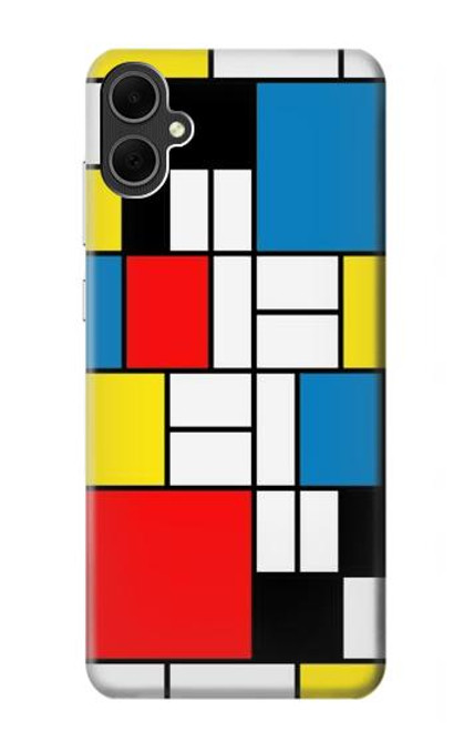 S3814 ピエトモンドリアン線画作曲 Piet Mondrian Line Art Composition Samsung Galaxy A05 バックケース、フリップケース・カバー