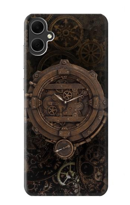 S3902 スチーム パンクなクロック ギア Steampunk Clock Gear Samsung Galaxy A05 バックケース、フリップケース・カバー