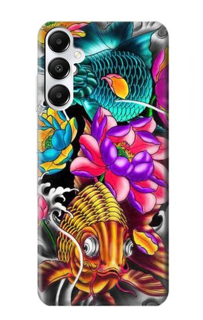 S1630 魚日本タトゥー Fish Japanese Oriental Tattoo Samsung Galaxy A05s バックケース、フリップケース・カバー
