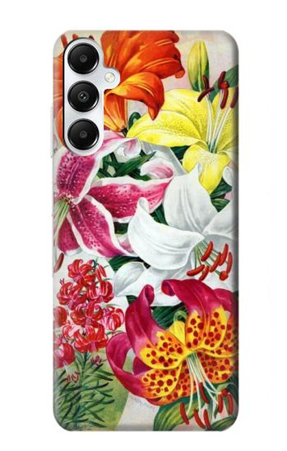 S3205 レトロ花 Retro Art Flowers Samsung Galaxy A05s バックケース、フリップケース・カバー