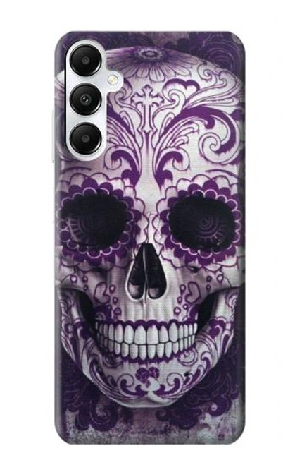 S3582 紫の頭蓋骨 Purple Sugar Skull Samsung Galaxy A05s バックケース、フリップケース・カバー