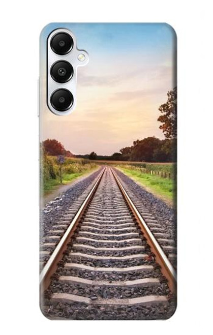 S3866 鉄道直線線路 Railway Straight Train Track Samsung Galaxy A05s バックケース、フリップケース・カバー