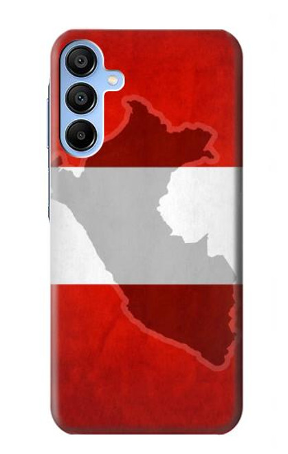 S3018 ペルー旗 Peru Flag Samsung Galaxy A15 5G バックケース、フリップケース・カバー