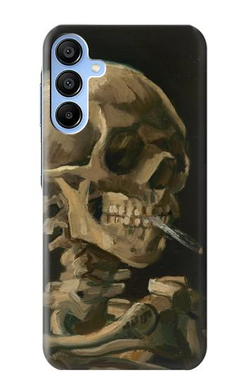 S3358 ヴィンセント・ヴァン・ゴッホ スケルトンタバコ Vincent Van Gogh Skeleton Cigarette Samsung Galaxy A15 5G バックケース、フリップケース・カバー
