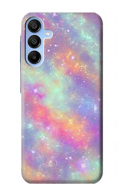 S3706 パステルレインボーギャラクシーピンクスカイ Pastel Rainbow Galaxy Pink Sky Samsung Galaxy A15 5G バックケース、フリップケース・カバー