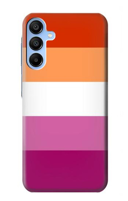 S3887 レズビアンプライドフラッグ Lesbian Pride Flag Samsung Galaxy A15 5G バックケース、フリップケース・カバー