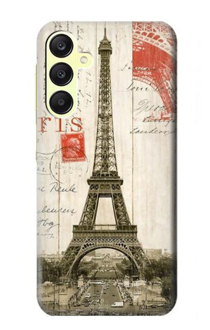 S2108 エッフェル塔パリポストカード Eiffel Tower Paris Postcard Samsung Galaxy A25 5G バックケース、フリップケース・カバー