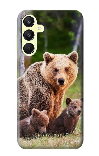 S3558 くまの家族 Bear Family Samsung Galaxy A25 5G バックケース、フリップケース・カバー