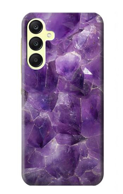 S3713 パープルクォーツアメジストグラフィックプリント Purple Quartz Amethyst Graphic Printed Samsung Galaxy A25 5G バックケース、フリップケース・カバー