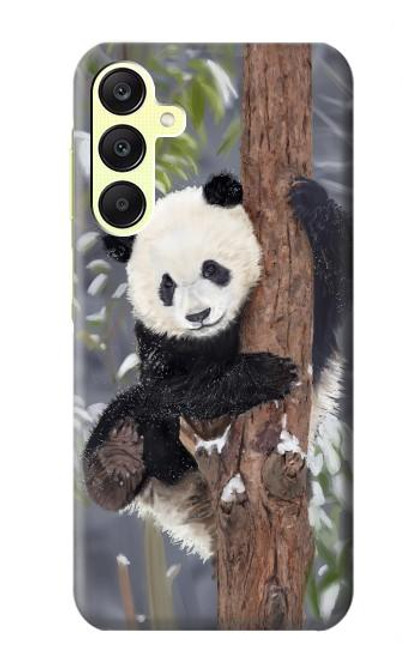 S3793 かわいい赤ちゃん雪パンダのペイント Cute Baby Panda Snow Painting Samsung Galaxy A25 5G バックケース、フリップケース・カバー