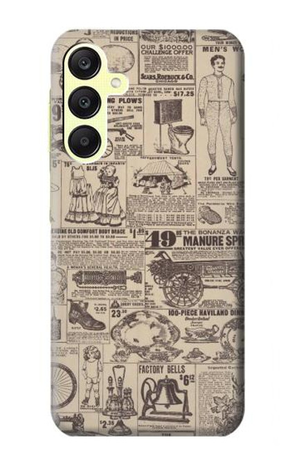 S3819 レトロなヴィンテージ紙 Retro Vintage Paper Samsung Galaxy A25 5G バックケース、フリップケース・カバー