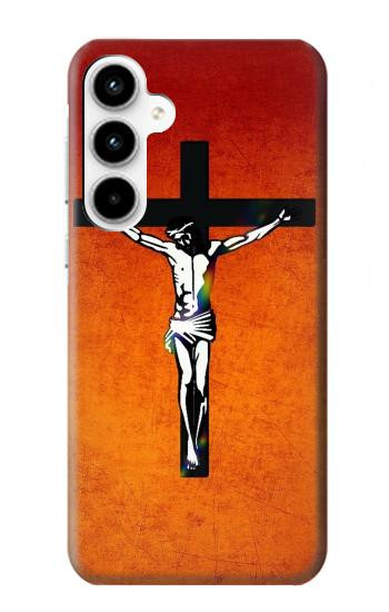 S2421 十字架上のイエス Jesus Christ On The Cross Samsung Galaxy A35 5G バックケース、フリップケース・カバー