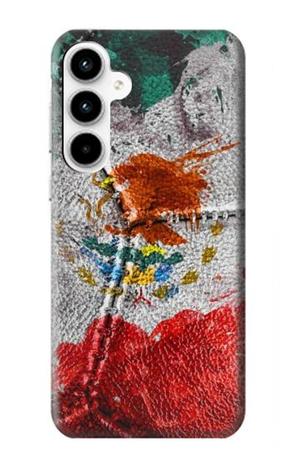 S3314 メキシコの旗Vinatage Foorball Graphic Mexico Flag Vinatage Football Graphic Samsung Galaxy A35 5G バックケース、フリップケース・カバー