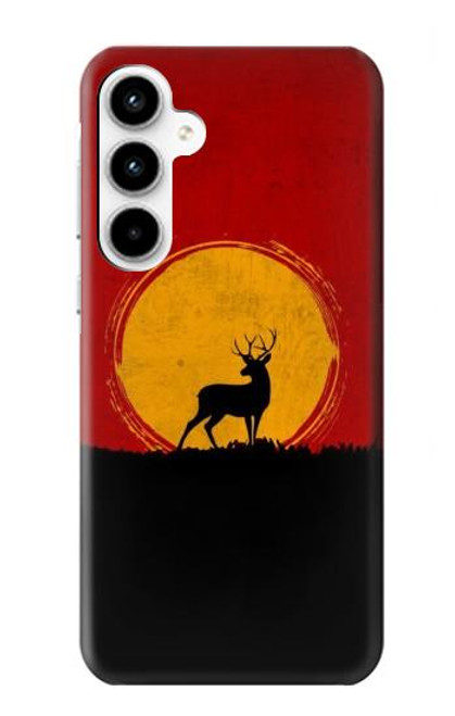 S3513 鹿の夕日 Deer Sunset Samsung Galaxy A35 5G バックケース、フリップケース・カバー