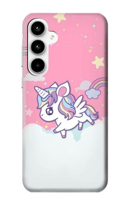 S3518 ユニコーン漫画 Unicorn Cartoon Samsung Galaxy A35 5G バックケース、フリップケース・カバー