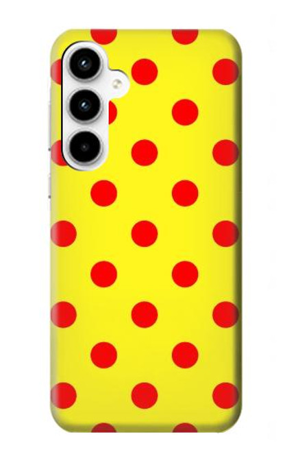 S3526 赤い水玉 Red Spot Polka Dot Samsung Galaxy A35 5G バックケース、フリップケース・カバー