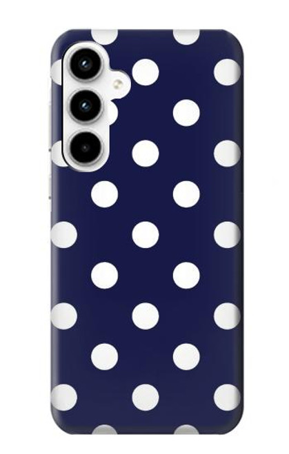 S3533 ブルーの水玉 Blue Polka Dot Samsung Galaxy A35 5G バックケース、フリップケース・カバー