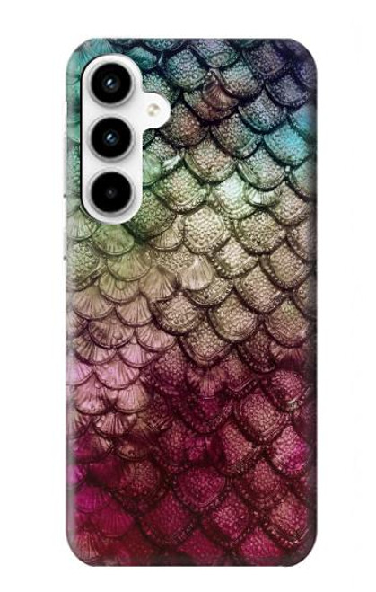 S3539 人魚の鱗 Mermaid Fish Scale Samsung Galaxy A35 5G バックケース、フリップケース・カバー