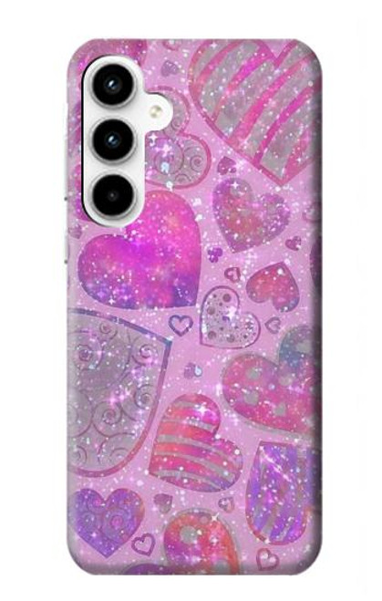S3710 ピンクのラブハート Pink Love Heart Samsung Galaxy A35 5G バックケース、フリップケース・カバー