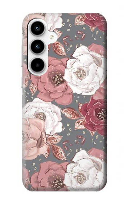 S3716 バラの花柄 Rose Floral Pattern Samsung Galaxy A35 5G バックケース、フリップケース・カバー
