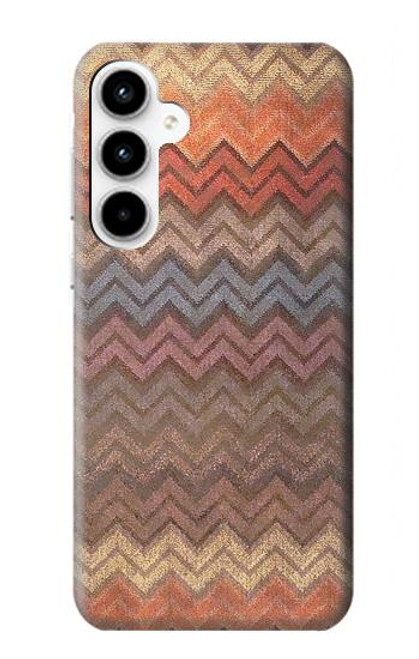 S3752 ジグザグ生地パターングラフィックプリント Zigzag Fabric Pattern Graphic Printed Samsung Galaxy A35 5G バックケース、フリップケース・カバー